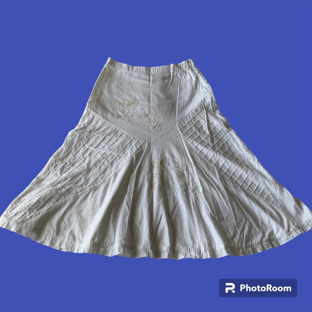 NEXT White Cotton Skirt with Sequin Beaded Details size 140cm/10yrs